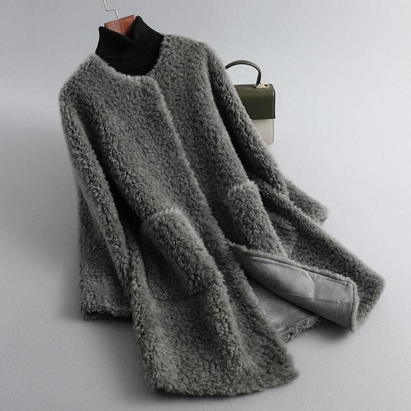 Manteau en peau lainée Olivia Couture