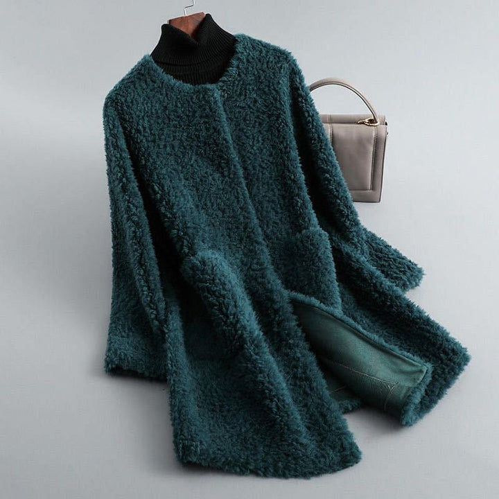 Manteau en peau lainée Olivia Couture