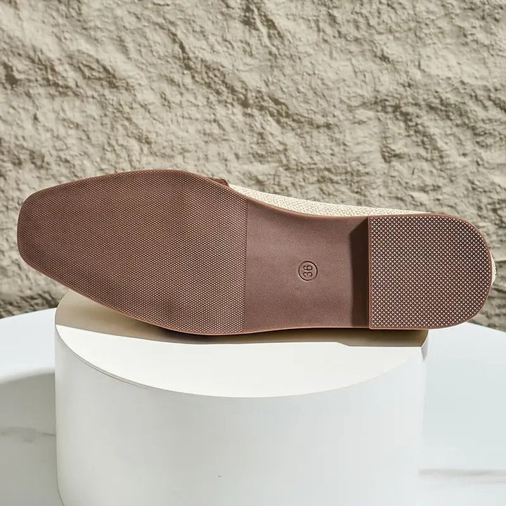 Loafers vintage serpent à bout carré