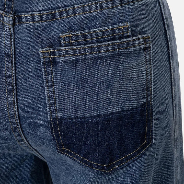 Jean évasé taille haute bleu clair tendance