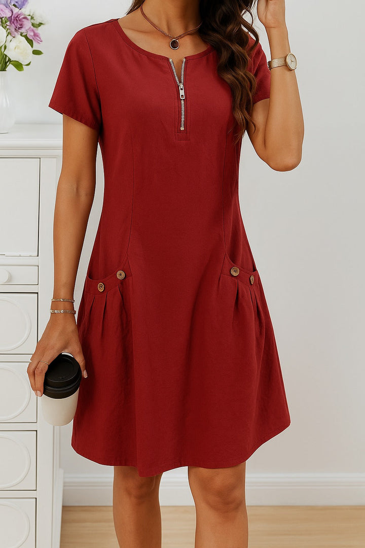 Robe zippée confortable