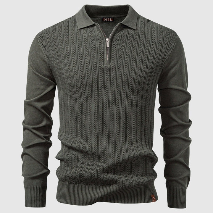 Polo manche longue zippée