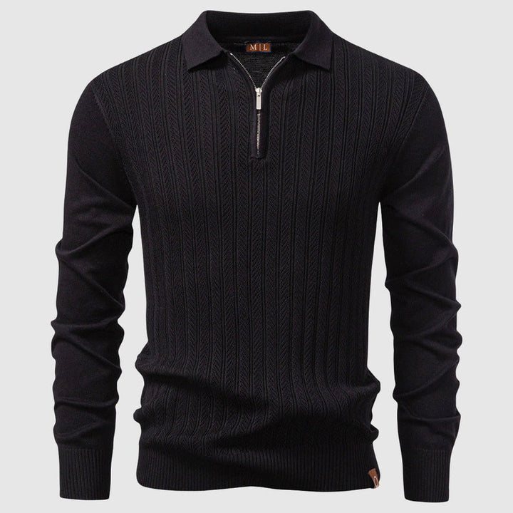 Polo manche longue zippée
