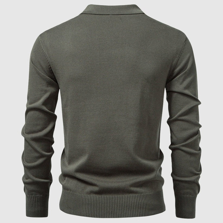 Polo manche longue zippée