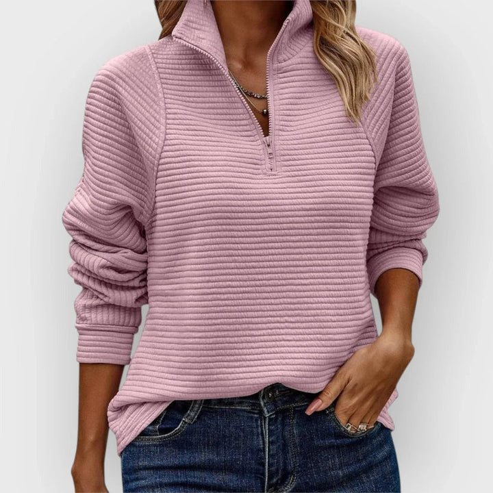 Pull demi-zip