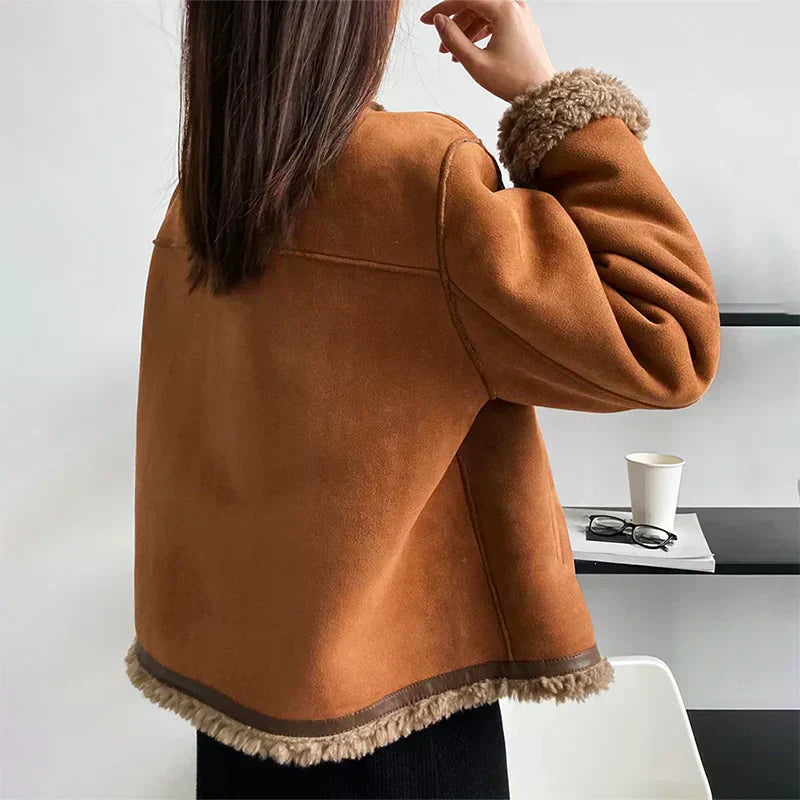 Rosalie | Veste en peau de mouton boutonnée