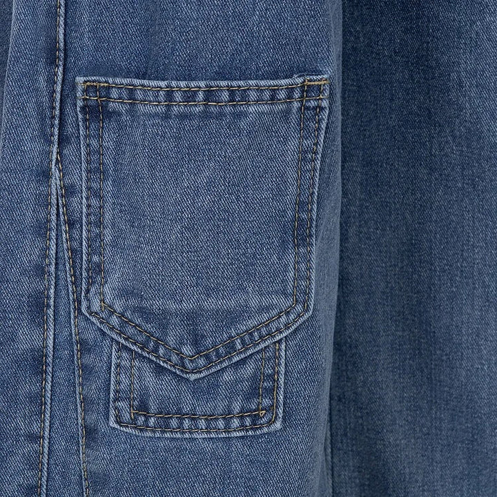 Jean évasé taille haute bleu clair tendance