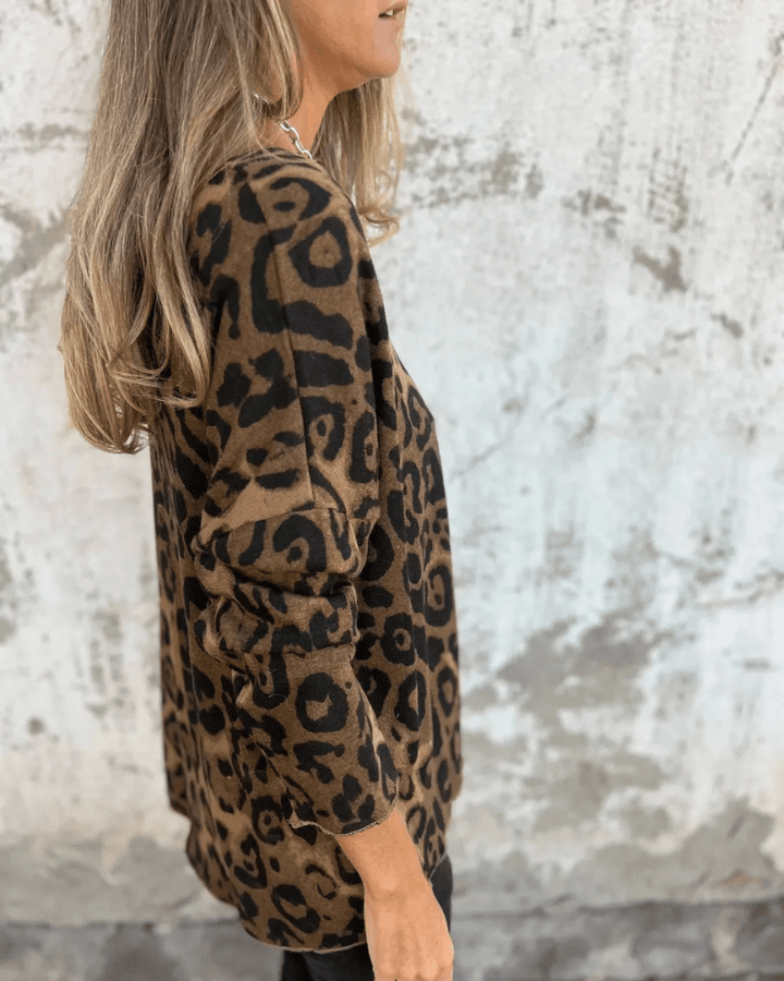 LOLA | CASUAL WOMEN’S TOP WITH LEOPARD PRINT (1+1 FREE)