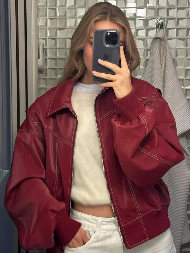 Louise™  | Veste oversize contrastée - Vente limitée
