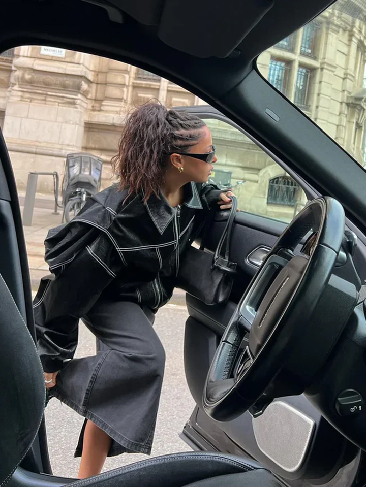 Louise™  | Veste oversize contrastée - Vente limitée