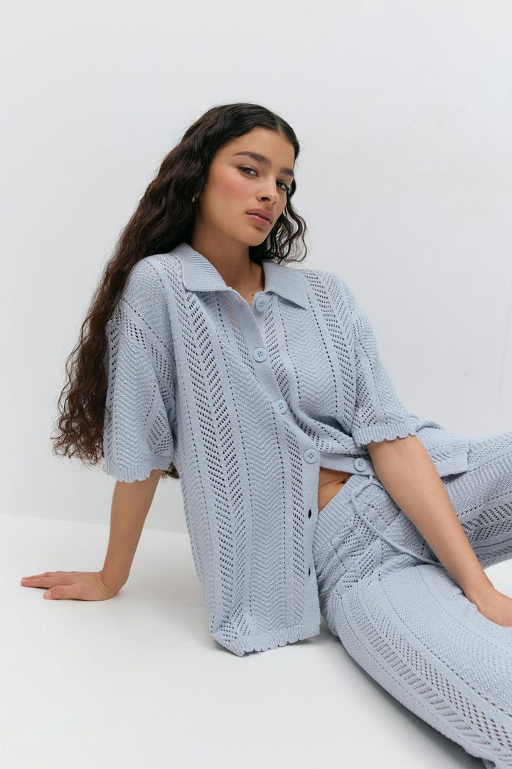 Ensemble à rayures au crochet
