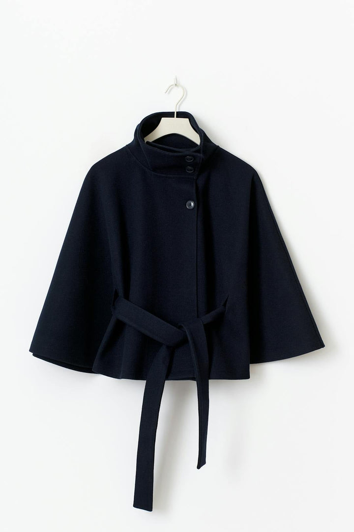 Veste cape à ceinture