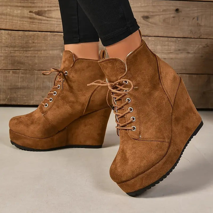Bottes en daim confortables à plateforme