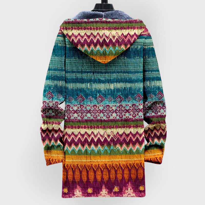 ALFONSA | Cardigan caldo in pile artistico