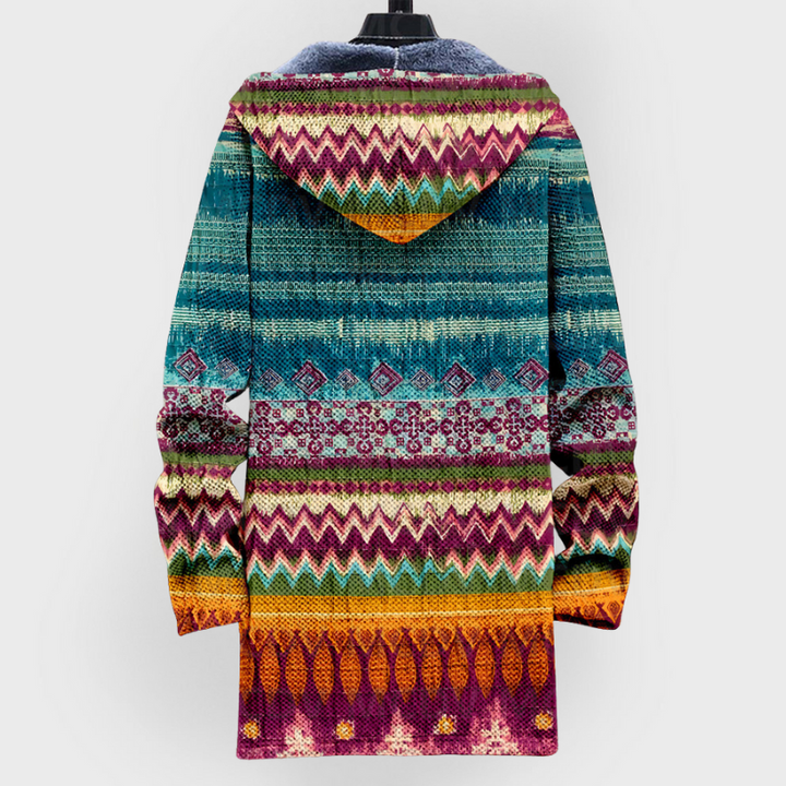 ALFONSA | Cardigan caldo in pile artistico