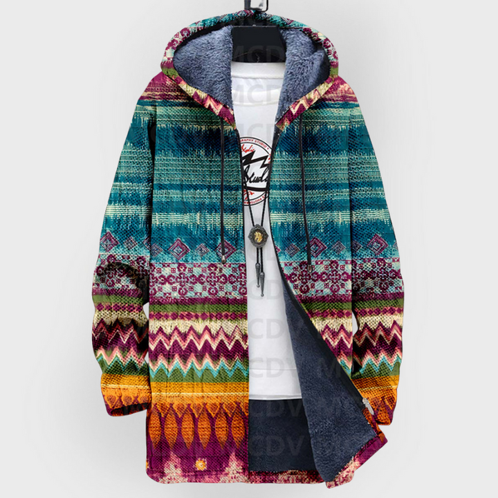 ALFONSA | Cardigan caldo in pile artistico