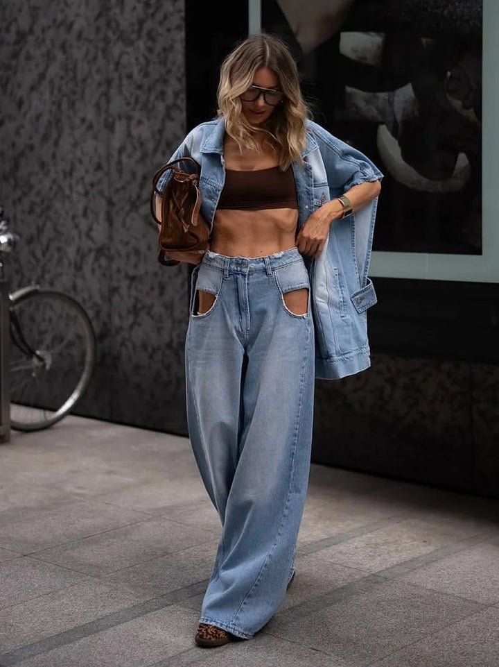 Ensemble oversize denim